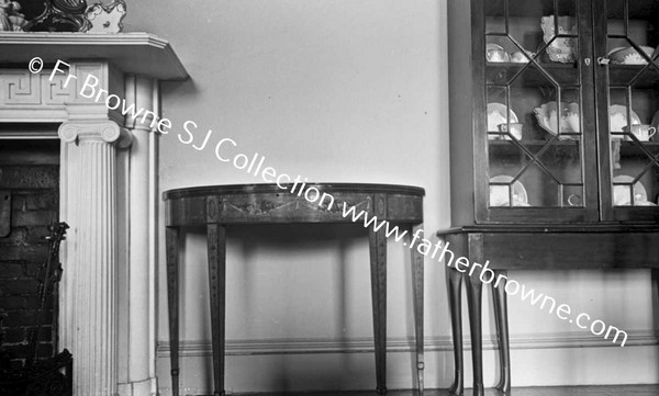 MOUNT CONGREVE  SHERATON TABLE IN DRAWING ROOM